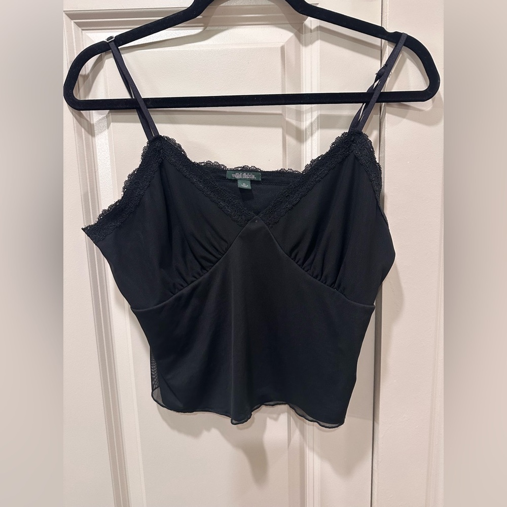 Wild Fable Black Lace Detail Top